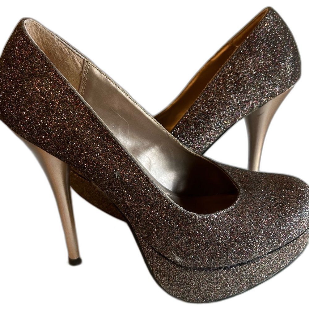 Eva & Zoe Glittery Stiletto Heels - Size 7